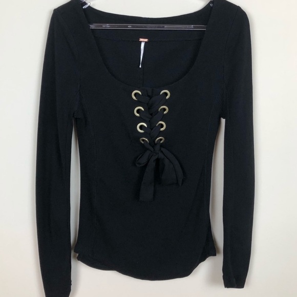 Free people looking back lace up top - Picture 7 of 8